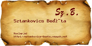 Sztankovics Beáta névjegykártya