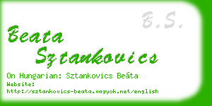 beata sztankovics business card