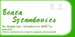 beata sztankovics business card